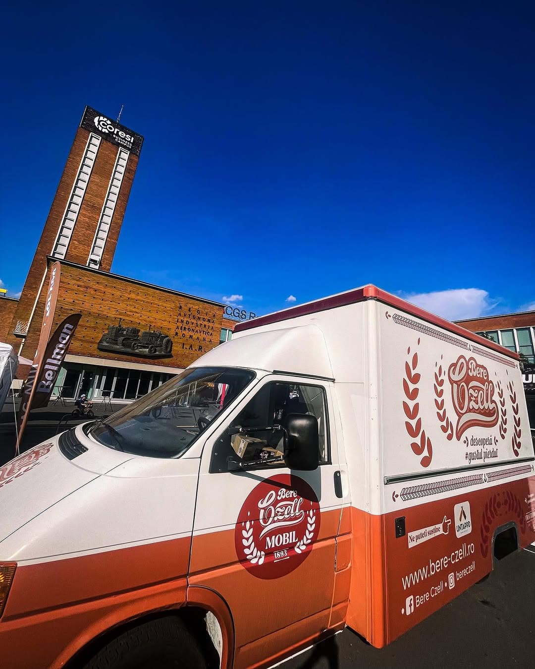 Czell Mobil beer truck at an event in Brasov